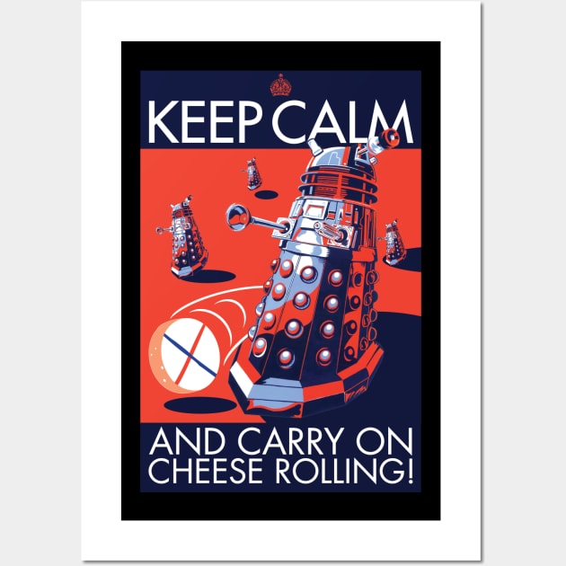 DALEK CHEESE ROLLING Wall Art by Armadillo Hat